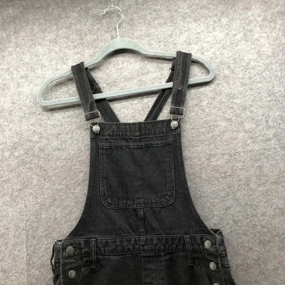 Madewell Denim Shortalls Womens S Washed Black Adirondack Short Overalls